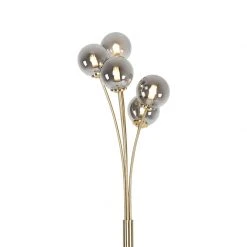 QAZQA Moderne Stehlampe Gold 5-Licht mit Rauchglas - Athen -Stehlampen Verkaufsladen 2915 103138 2