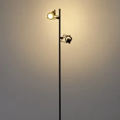 QAZQA Industrie Stehlampe schwarz 2-Licht - Suplux -Stehlampen Verkaufsladen 2998 103063 13