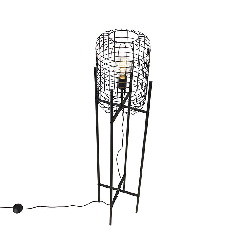 QAZQA Industrielle Stehlampe schwarz - Bliss Vefa 14 QAZQA Industrielle Stehlampe schwarz - Bliss Vefa – Bild 12