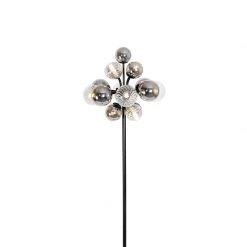 QAZQA Stehlampe schwarz mit Rauch und klarem Glas 8 Lichter - Bonnie -Stehlampen Verkaufsladen 3017 104765 7