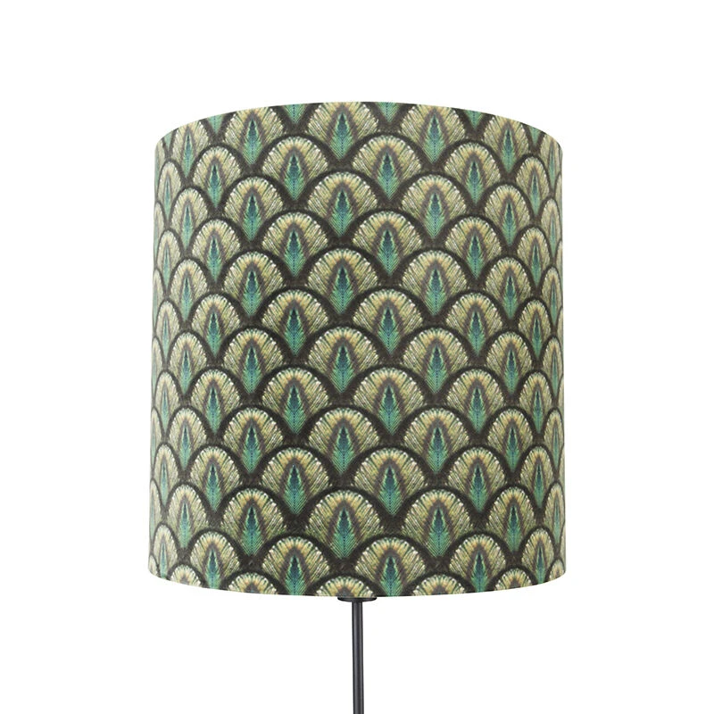 QAZQA Stehlampe schwarzer Schirm Pfau Design 40 cm verstellbar - Parte 5 QAZQA Stehlampe schwarzer Schirm Pfau Design 40 cm verstellbar - Parte – Bild 3