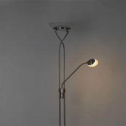 QAZQA Stehlampe Stahl inkl. LED und Dimmer mit Leselampe - Empoli 37 QAZQA Stehlampe Stahl inkl. LED und Dimmer mit Leselampe - Empoli -Stehlampen Verkaufsladen 3091 103423 16