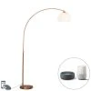 QAZQA Moderne Smart Arc Lampe Kupfer inkl. A60 Wifi - Arc Basic