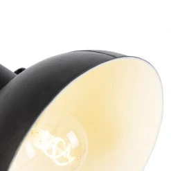 QAZQA Industriestehlampe schwarz mit Mangoholz - Mangos -Stehlampen Verkaufsladen 3108 98830 7