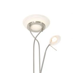 QAZQA Stehlampe Stahl inkl. LED und Dimmer mit Leselampe - Empoli 32 QAZQA Stehlampe Stahl inkl. LED und Dimmer mit Leselampe - Empoli -Stehlampen Verkaufsladen 3122 103423 11
