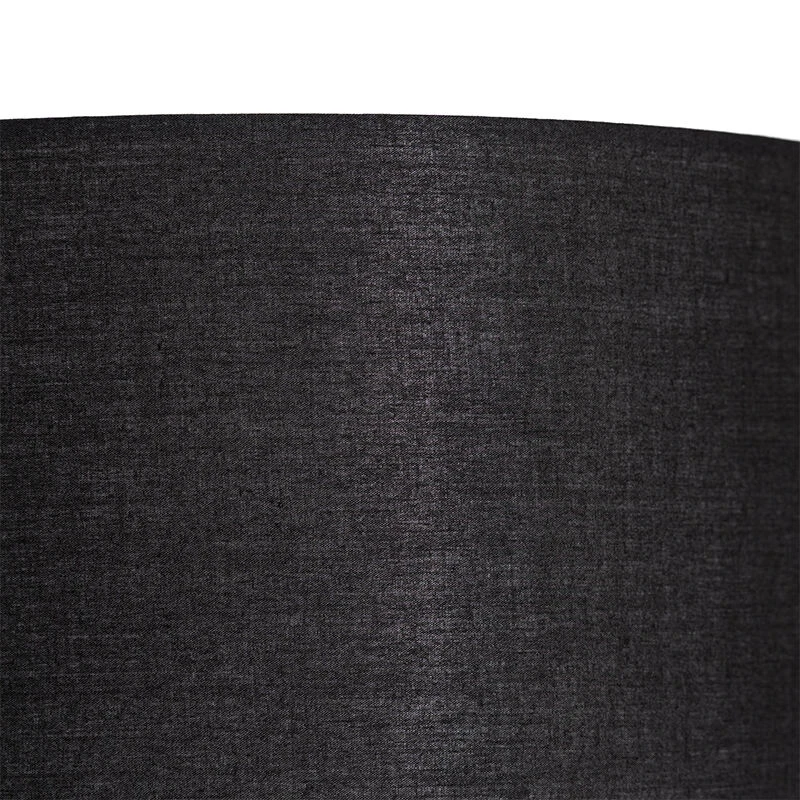 QAZQA Stehlampe schwarz mit weißer Innenseite und Leselampe - Jelena 4 QAZQA Stehlampe schwarz mit weißer Innenseite und Leselampe - Jelena – Bild 2