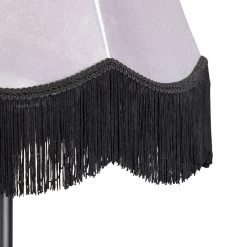 QAZQA Klassische Stehleuchte schwarz mit Granny B Schirm grau - Simplo 15 QAZQA Klassische Stehleuchte schwarz mit Granny B Schirm grau - Simplo -Stehlampen Verkaufsladen 3149 102134 2