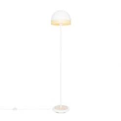 QAZQA Orientalische Stehlampe weiß mit Rattan 30 cm - Magna Rattan