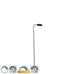 QAZQA Moderne Stehlampe schwarz inkl. LED 4-stufig dimmbar - Botot