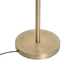 QAZQA Stehlampe bronze mit Schirm weiß und Leselampe - Jelena -Stehlampen Verkaufsladen 3220 105570 10