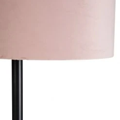 QAZQA Stehlampe schwarz mit Veloursschirm pink/gold 40 cm - Simplo -Stehlampen Verkaufsladen 3278 98574 2