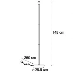 QAZQA Moderne Stehleuchte Stahl ohne Schirm - Simplo -Stehlampen Verkaufsladen 3299 99141 4