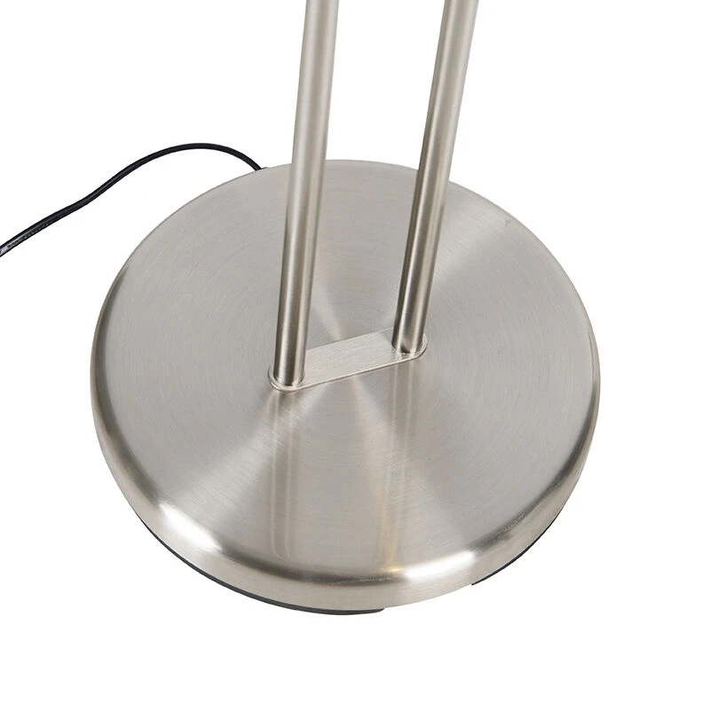 QAZQA Stehleuchte Stahl mit Leselampe inkl. LED und Dimmer - Diva 16 QAZQA Stehleuchte Stahl mit Leselampe inkl. LED und Dimmer - Diva – Bild 14