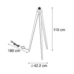 QAZQA Land Stehlampe Stativ natürlich - Tripod Classic -Stehlampen Verkaufsladen 3323 103482 4