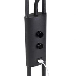 QAZQA Stehlampe schwarz mit Lesearm inkl. LED und USB-Anschluss - Sevilla -Stehlampen Verkaufsladen 3348 99508 2