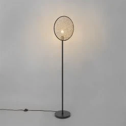QAZQA Ländliche Stehlampe schwarz mit Rattan 35 cm - Kata -Stehlampen Verkaufsladen 3363 105550 12