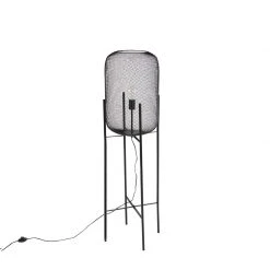 QAZQA Moderne schwarze Stehleuchte - Bliss Mesh -Stehlampen Verkaufsladen 3403 98917 14
