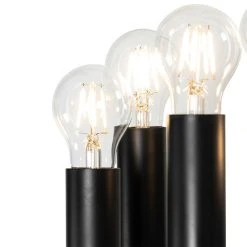 QAZQA Art Deco Stehlampe schwarz 12-Licht - Tubi 25 QAZQA Art Deco Stehlampe schwarz 12-Licht - Tubi -Stehlampen Verkaufsladen 3410 104039 5