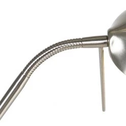 QAZQA Stehleuchte Stahl mit Leselampe inkl. LED und Dimmer - Diva 30 QAZQA Stehleuchte Stahl mit Leselampe inkl. LED und Dimmer - Diva -Stehlampen Verkaufsladen 3434 103419 8