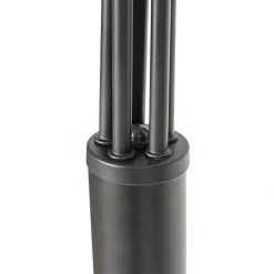 QAZQA Vloerlamp zwart met goud met smoke glas 5-lichts - Zuzanna -Stehlampen Verkaufsladen 3434 105506 8