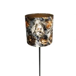 QAZQA Klassische Stehlampe schwarzer Stoffschirm Blumen 40 cm - Simplo -Stehlampen Verkaufsladen 3461 104168 6