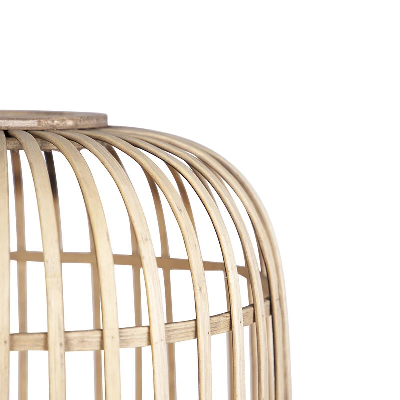 QAZQA Ländliche Stehlampe Rattan - Manila 7 QAZQA Ländliche Stehlampe Rattan - Manila – Bild 5