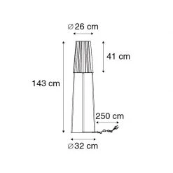 QAZQA Moderne Stehlampe schwarz - Wieza 17 QAZQA Moderne Stehlampe schwarz - Wieza -Stehlampen Verkaufsladen 3480 103184 3