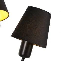 QAZQA Design Stehleuchte schwarz 3-Lichter mit Klemmkappen - Wimme -Stehlampen Verkaufsladen 3497 103549 2