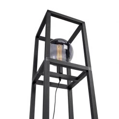 QAZQA Industrielle Stehlampe schwarz - Big Cage 2 -Stehlampen Verkaufsladen 3507 98925 11