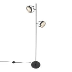 QAZQA Vintage Stehlampe schwarz 2-flammig - Tamina -Stehlampen Verkaufsladen 3521 104434 8