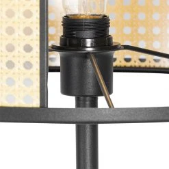 QAZQA Retro Stehlampe schwarz mit Rattan 40 cm - Akira -Stehlampen Verkaufsladen 3533 105035 5