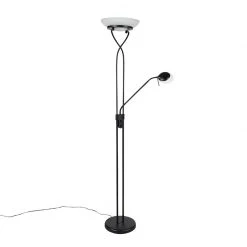 QAZQA Stehleuchte schwarz inkl. LED und Dimmer mit Leselampe dim to warm - Empoli -Stehlampen Verkaufsladen 3544 103425 19