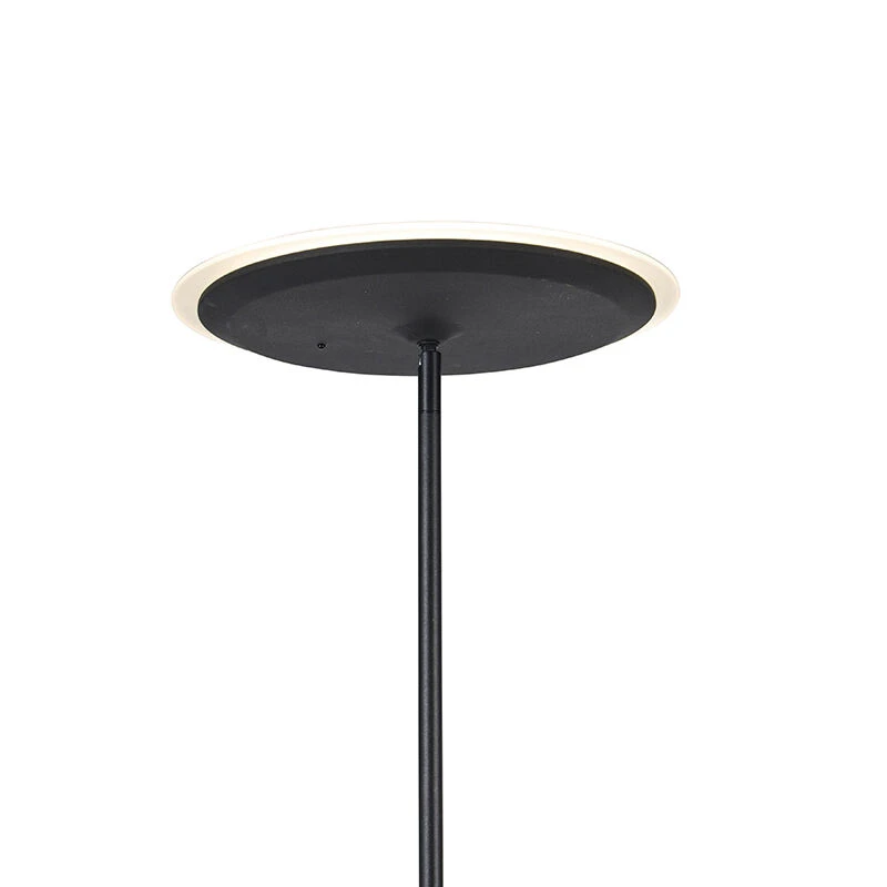 QAZQA Moderne Stehleuchte schwarz inkl. LED mit Fernbedienung und Lesearm - Strela 8 QAZQA Moderne Stehleuchte schwarz inkl. LED mit Fernbedienung und Lesearm - Strela – Bild 6