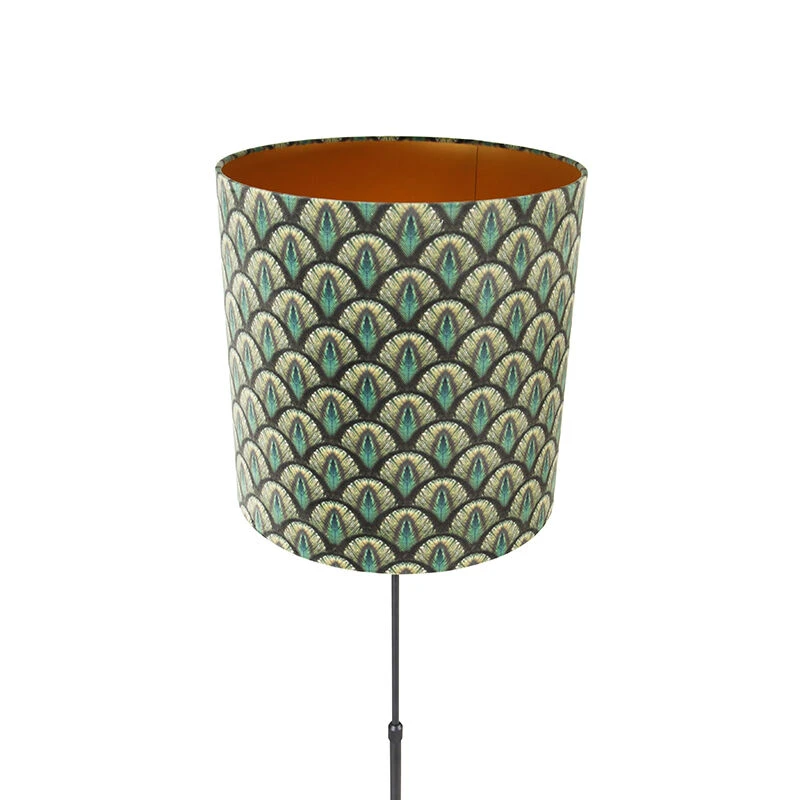 QAZQA Stehlampe schwarzer Schirm Pfau Design 40 cm verstellbar - Parte 8 QAZQA Stehlampe schwarzer Schirm Pfau Design 40 cm verstellbar - Parte – Bild 6
