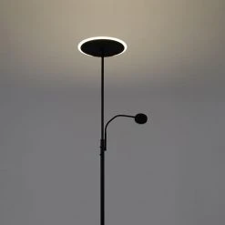 QAZQA Moderne Stehleuchte schwarz inkl. LED mit Fernbedienung und Lesearm - Strela 40 QAZQA Moderne Stehleuchte schwarz inkl. LED mit Fernbedienung und Lesearm - Strela -Stehlampen Verkaufsladen 3673 102611 15