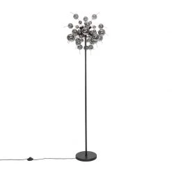 QAZQA Design Stehlampe schwarz mit Rauchglas 8-flammig - Explode -Stehlampen Verkaufsladen 3676 104548 14