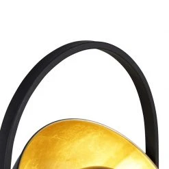 QAZQA Industrielle Stehlampe schwarz mit goldenen 3-Lichtern - Emilienne Novo -Stehlampen Verkaufsladen 3714 103222 3