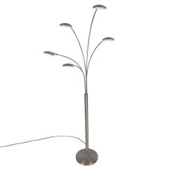 QAZQA Stehlampe Stahl inkl. LED mit Touch-Dimmer - Sixties Trento -Stehlampen Verkaufsladen 3825 98219 5