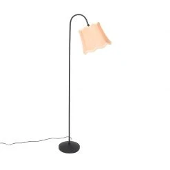 QAZQA Klassische Stehlampe schwarz mit Lampenschirm gold - Nona -Stehlampen Verkaufsladen 3829 104396 7
