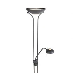 QAZQA Stehleuchte schwarz mit Leseleuchte inkl. LED und Dimmer - Diva 2 -Stehlampen Verkaufsladen 3855 91863 12