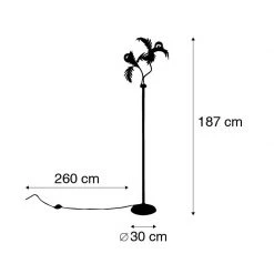 QAZQA Smart vloerlamp goud 2-lichts incl. Wifi G95 - Botanica -Stehlampen Verkaufsladen 3856 106187 3