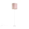 QAZQA Romantische Stehlampe weiß mit rosa Schirm 40 cm - Simplo -Stehlampen Verkaufsladen 3867 98104 0