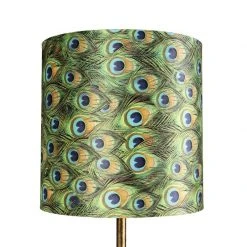 QAZQA Vintage Stehleuchte Gold mit Pfauenschirm 40 cm - Simplo 14 QAZQA Vintage Stehleuchte Gold mit Pfauenschirm 40 cm - Simplo -Stehlampen Verkaufsladen 3868 98106 2