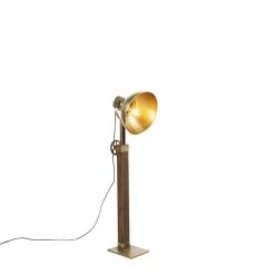 QAZQA Industrielle Stehlampe Bronze mit Holz - Mangos -Stehlampen Verkaufsladen 3887 102349 4