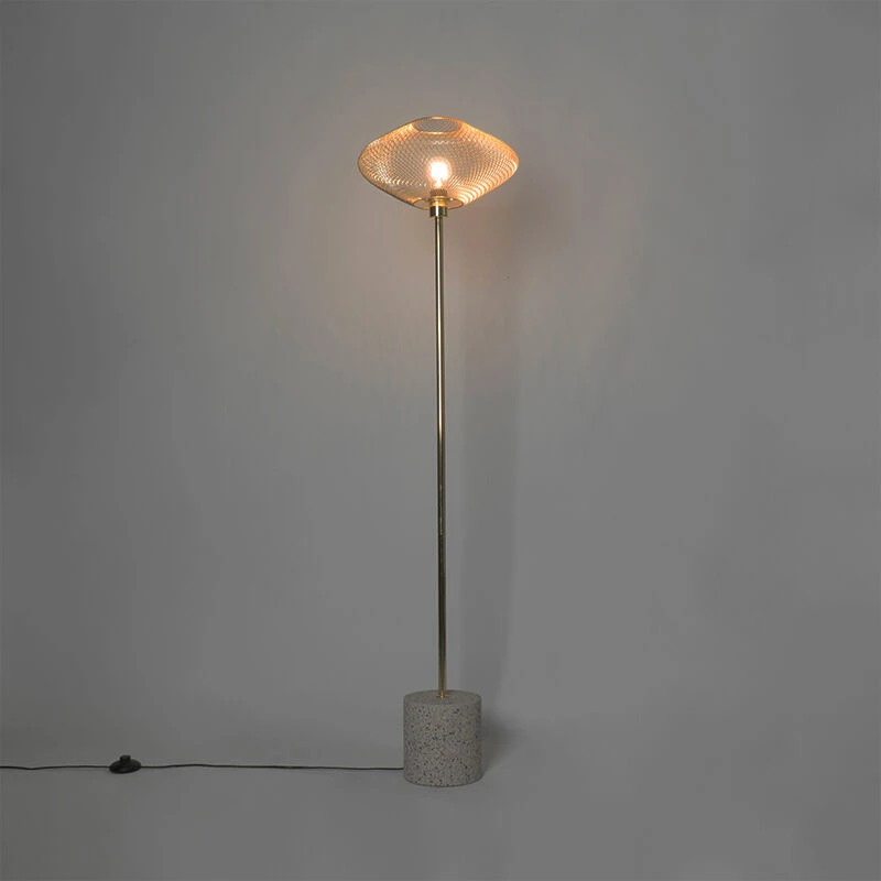 QAZQA Design Stehleuchte weiß mit Messing - Ella 16 QAZQA Design Stehleuchte weiß mit Messing - Ella – Bild 14