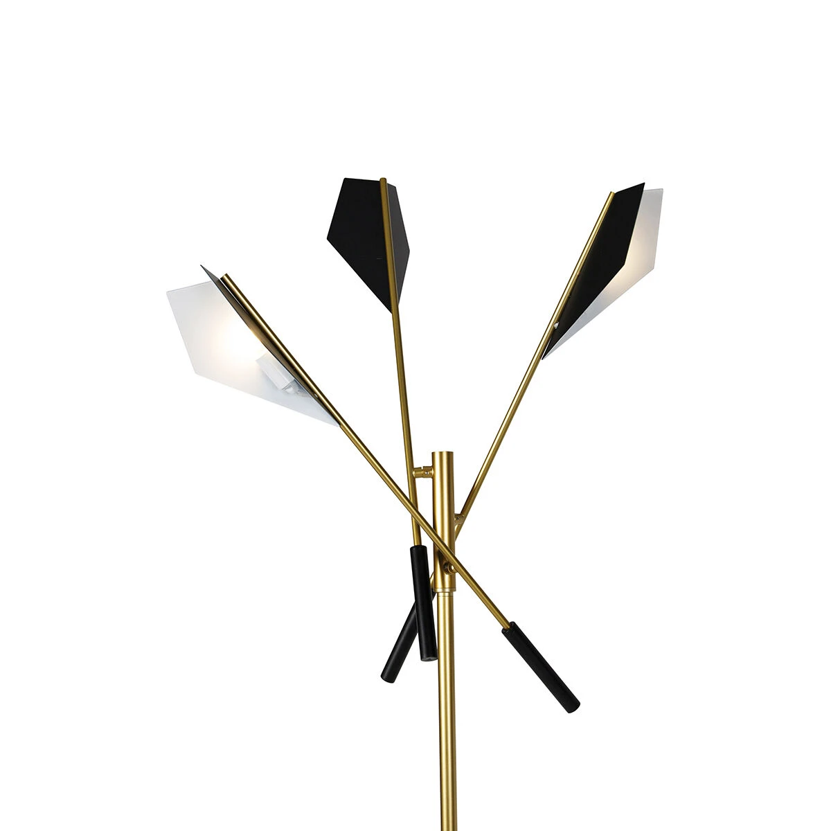 QAZQA Design-Stehlampe Schwarz mit Gold 3-flammig - Sinem 7 QAZQA Design-Stehlampe Schwarz mit Gold 3-flammig - Sinem – Bild 5