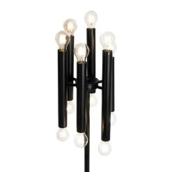 QAZQA Art Deco Stehlampe schwarz 12-Licht - Tubi 31 QAZQA Art Deco Stehlampe schwarz 12-Licht - Tubi -Stehlampen Verkaufsladen 3985 104039 11