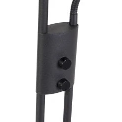 QAZQA Design-Uplighter Jazzy mit Leselampe eckig schwarz -Stehlampen Verkaufsladen 4009 98903 2