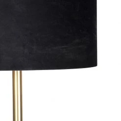 QAZQA Klassische Stehlampe Messing mit schwarzem Schirm 40 cm - Simplo -Stehlampen Verkaufsladen 4010 102181 2