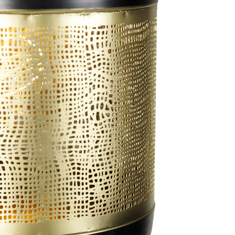 QAZQA Vintage vloerlamp zwart met messing - Kayleigh 7 QAZQA Vintage vloerlamp zwart met messing - Kayleigh – Bild 5